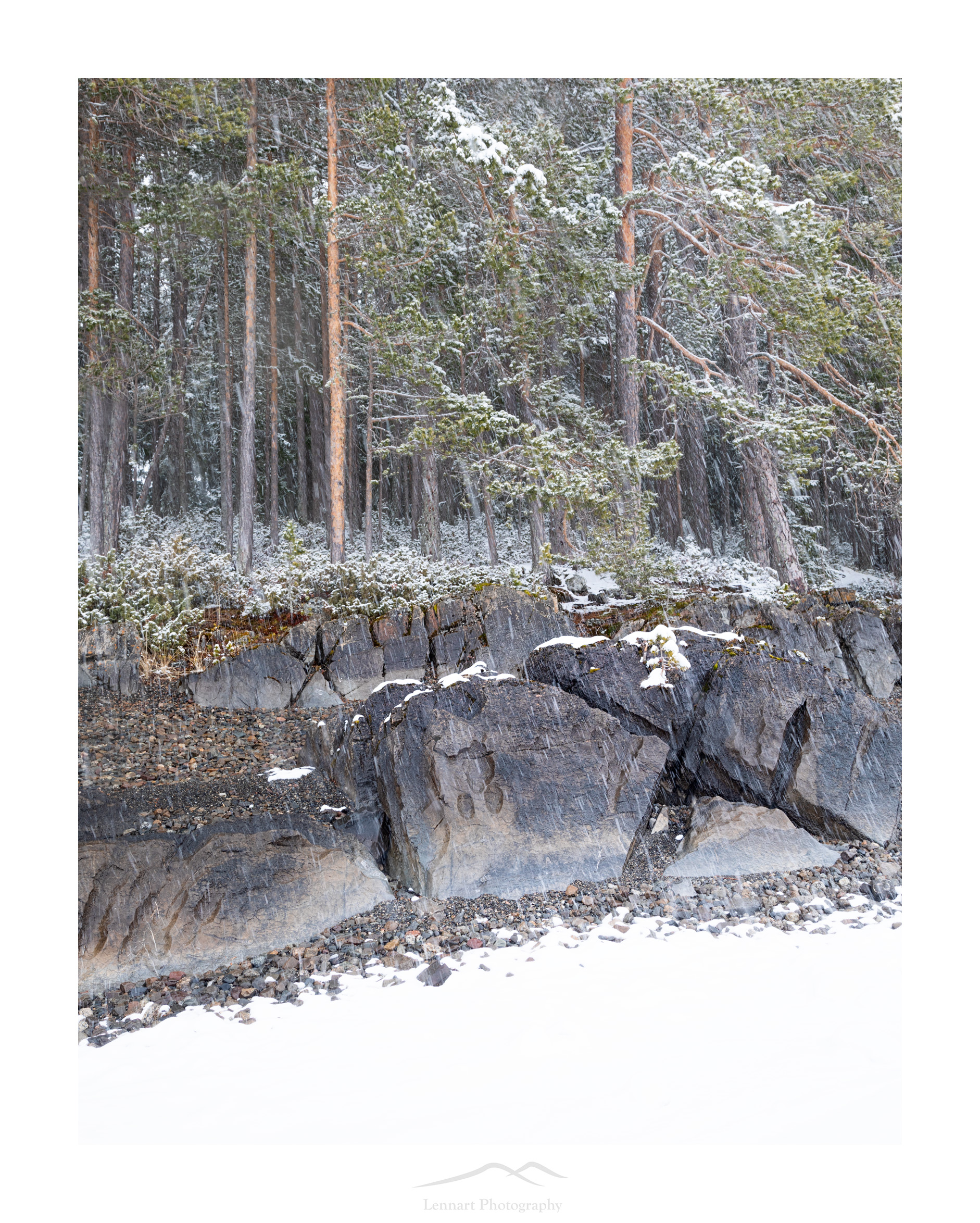 Snowy boulders | Andersön, Jämtland, Sweden.